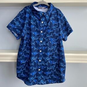 Millie & Maxx - Kids Blue Shark Print Shirt